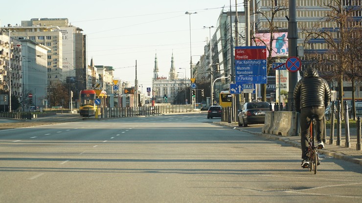 Koronawirus. Opustoszała Warszawa